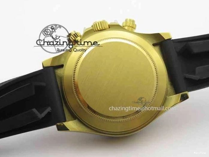 MiroTime 0417 Timeless Daytona YG 116518LN JH Best Edition White Dial On Rubber Strap A4130 (Free XS rubber strap) 3643